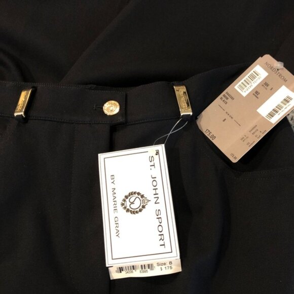 St. John Sport Classic Black Straight Leg Jeans NWT - Picture 8 of 11